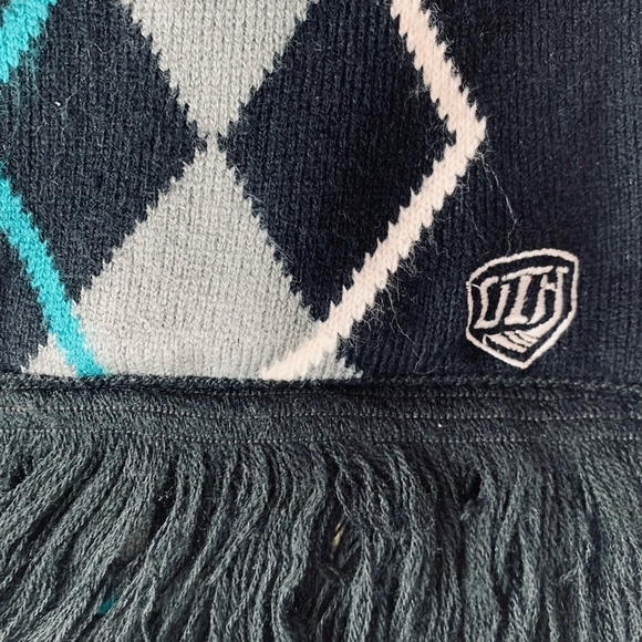 Double Layered Scarf San Jose Sharks Argyle Scarf Licensed US NHL Team Fan Scarf - Picture 4 of 5